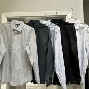 Men's Banana Republic Classic Shirt Collection - Black, White, Gray